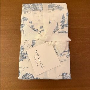 Serena & Lily Seahaven Blue and White Crib Sheet